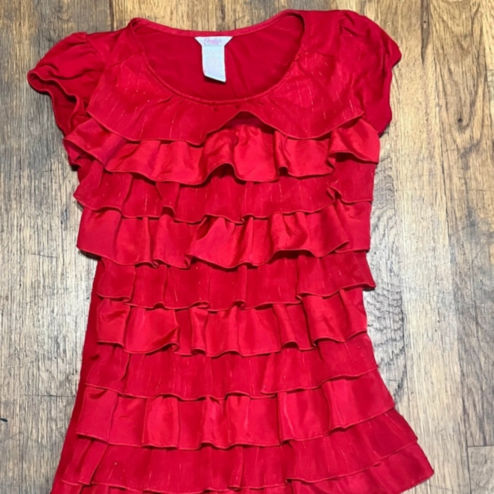 Candie's Vibrant Red Ruffle Camisole